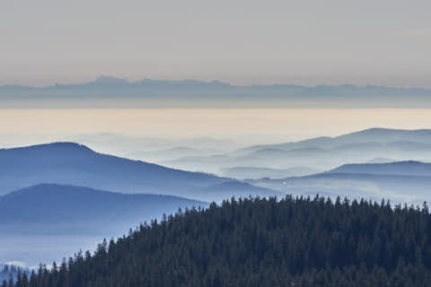 Gemeinde Bodenmais Landkreis Regen Großer Arber Fernsicht (Dirschl Johann) Deutschland REG